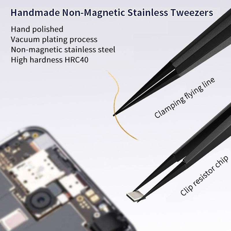 Qianli iNeezy FX-03 Stainless Steel Extra-sharp Thickened Tweezers Pointed Tweezers