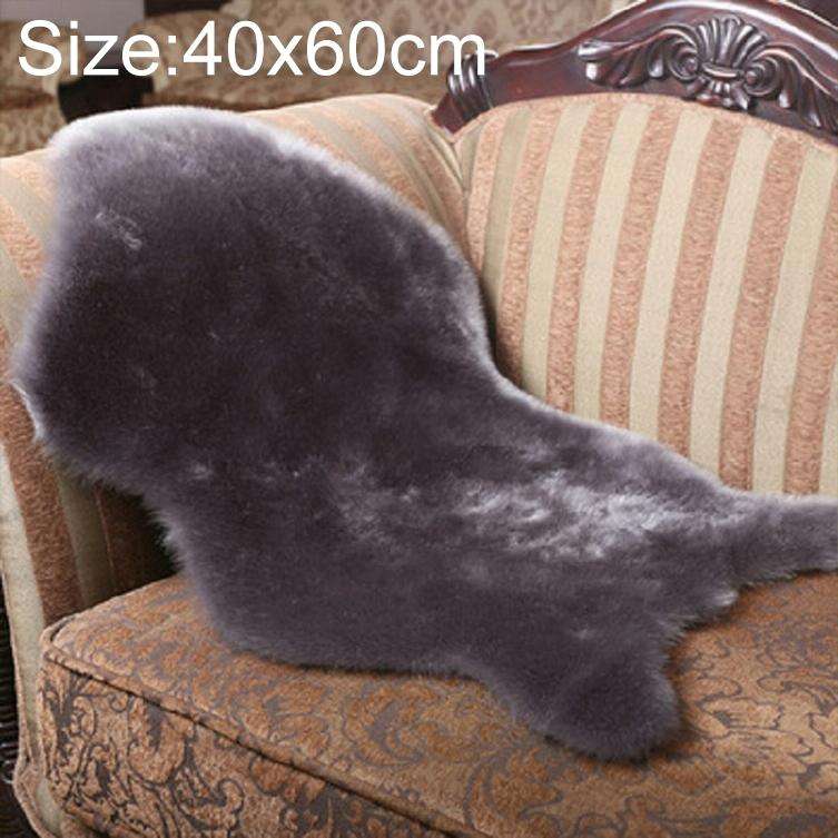 Imitation Wool Soft Home Living Room Carpet Sofa Cushion Mats, Size:40x60cm(Grey)