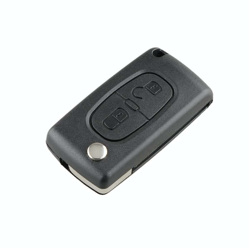 For PEUGEOT 2 Buttons Intelligent Remote Control Car Key with Integrated Chip & Battery & Holder,...