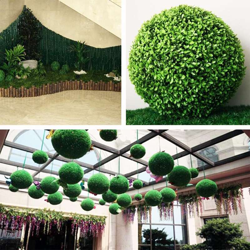 Artificial Green Eucalyptus Plant Ball Tree Wedding Event Home Outdoor Decoration Hanging Ornamen...