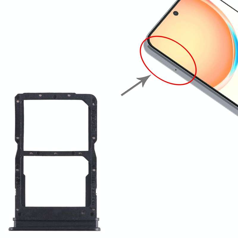 For Honor X8 SIM + SIM Card Tray (Black)
