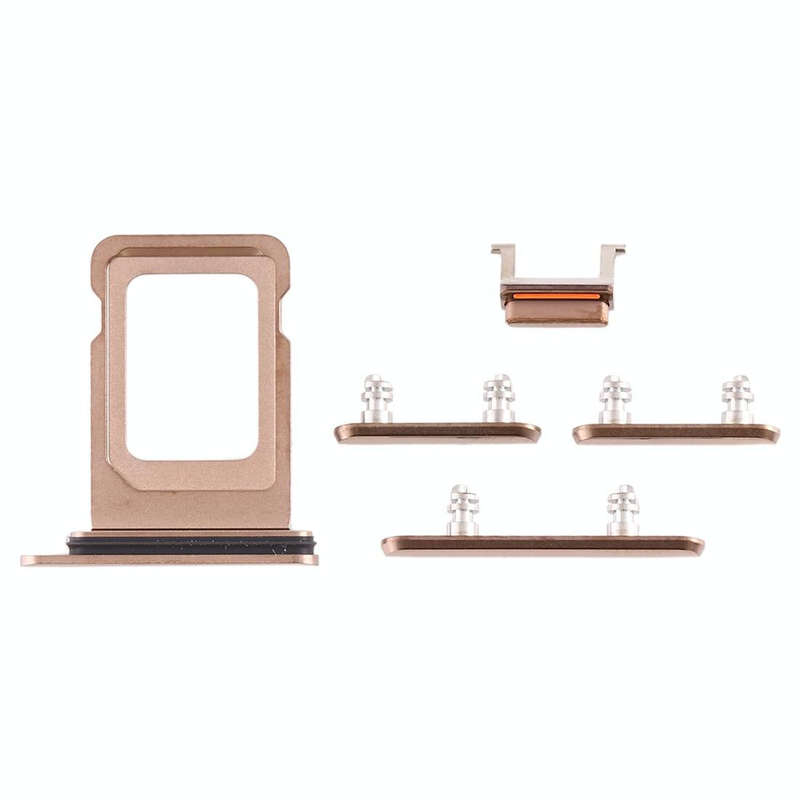 SIM Card Tray + Side Key for iPhone 11 Pro / 11 Pro Max(Gold)