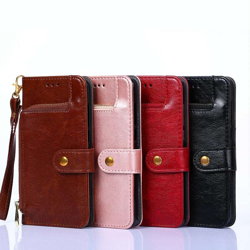 For Itel Vision 1 Pro Zipper Bag Leather Phone Case(Black)