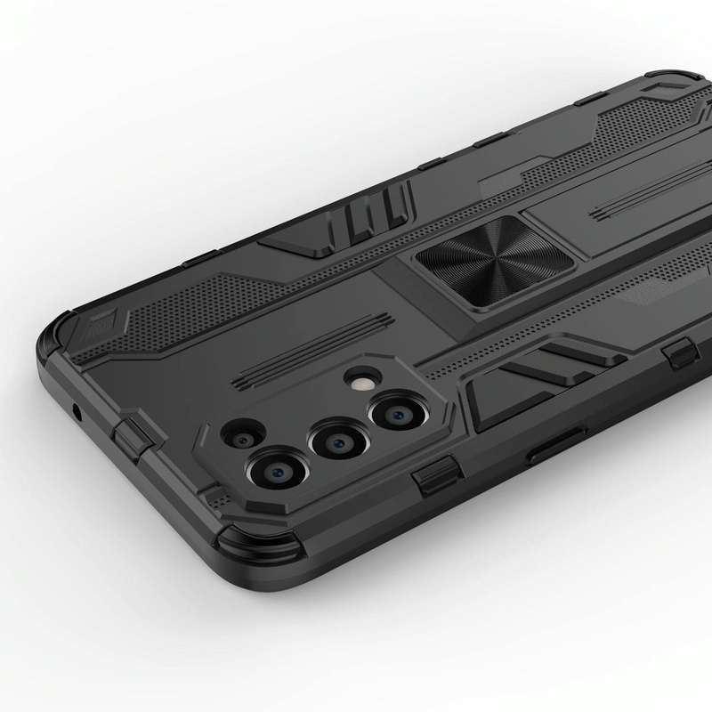 For OPPO Reno5 5G / 4G Supersonic PC + TPU Shock-proof Protective Case with Holder(Black)