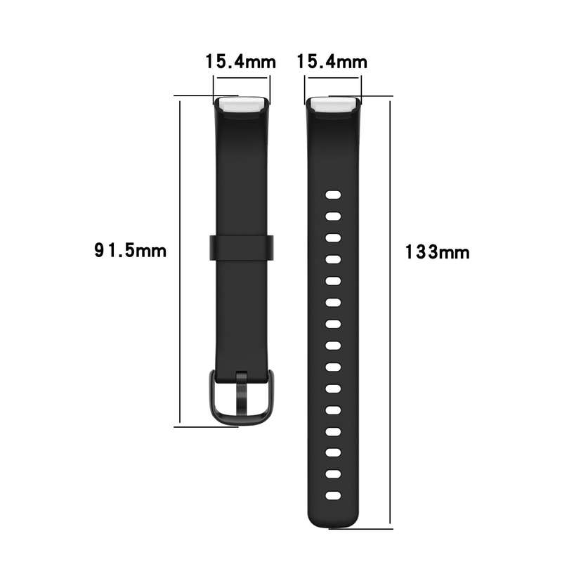 For Fitbit Luxe Silicone Color Buckle Watch Band, Size:L(Khaki)