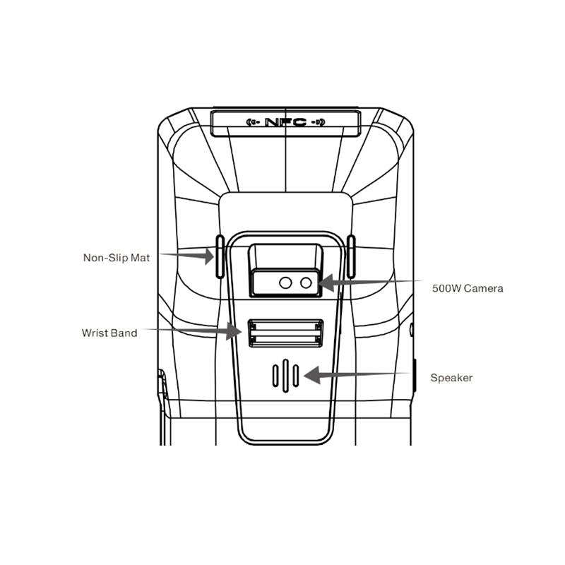 POS-6100 5.5 inch Handheld Android Smart Scan Code Cash Register Thermal Printing Machine PDA Ter...