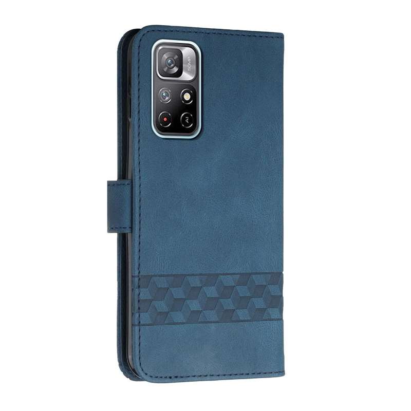 For Xiaomi Redmi Note 11 Pro Cubic Skin Feel Flip Leather Phone Case(RoyalBlue)