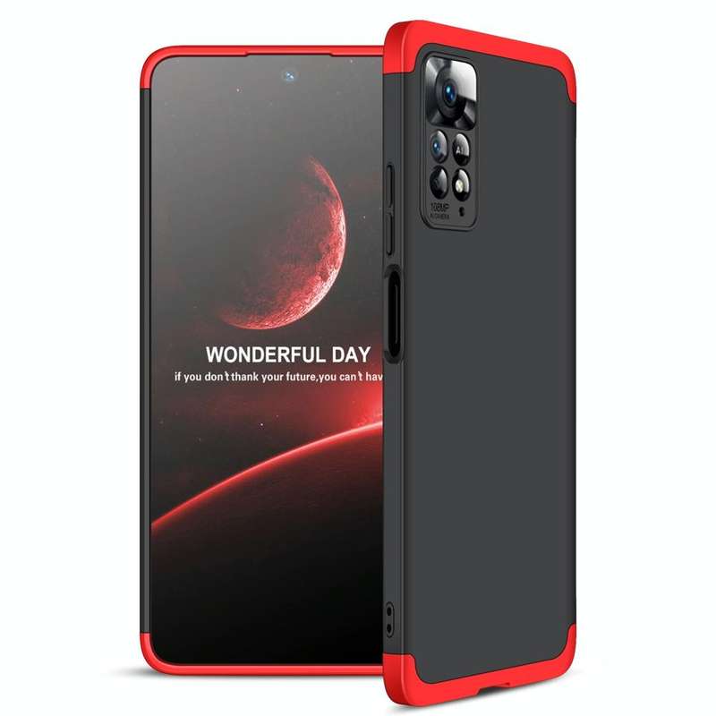 For Xiaomi Redmi Note 11 Pro 4G / 5G Global GKK Three Stage Splicing Full Coverage PC Case(Black ...