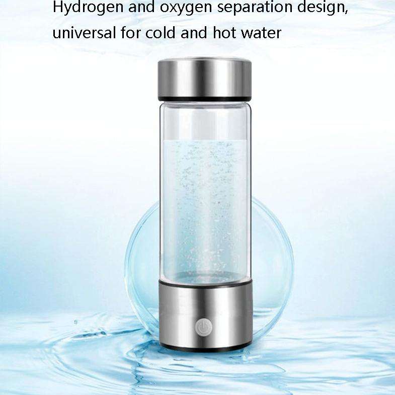 Portable Electrolyzed Water Cups Hydrogen-Rich Water Cups, Capacity: 420ml(Silver)