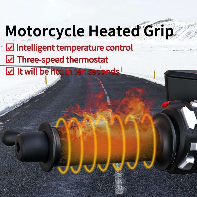 CS-974A1 Motorcycle Scooter Smart Three Gear Temperature Control Electric Hand Grip Cover Heated ...