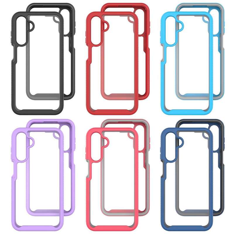 For Samsung Galaxy A15 5G Starry Sky Solid Color Shockproof TPU Clear PC Phone Case(Black)
