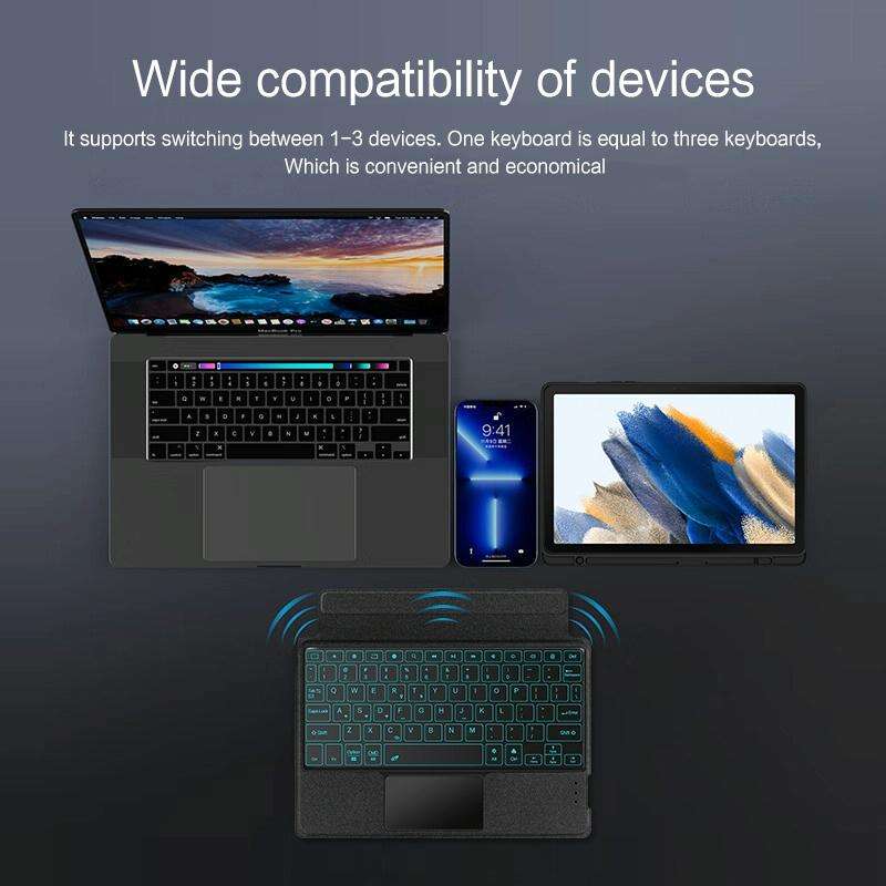 For Samsung Galaxy Tab A8 10.5inch X200 YJ-X200 Split Bluetooth Keyboard Leather Tablet Case