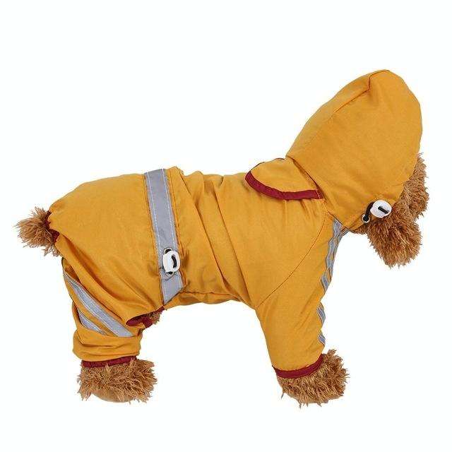 Waterproof Jacket Clothes Fashion Pet Raincoat Puppy Dog Cat Hoodie Raincoat, Size:XS(Yellow)