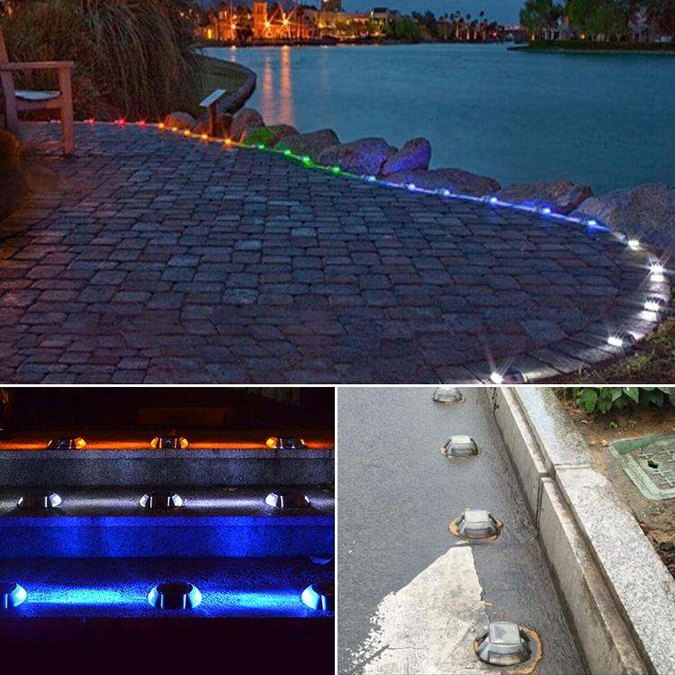 Solar Horseshoe Road Stud Light Car Guidance Light Road Deceleration Light, Constantly Bright Ver...