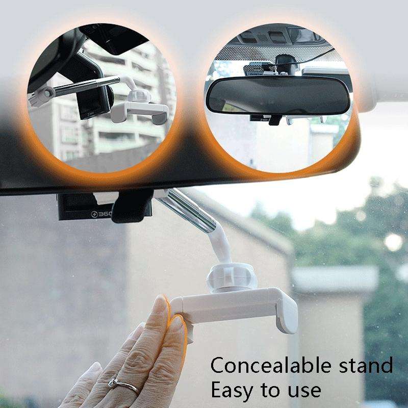2 PCS Car Mobile Phone Bracket Rearview Mirror Navigation Bracket Driving Recorder Fixed Clipper ...