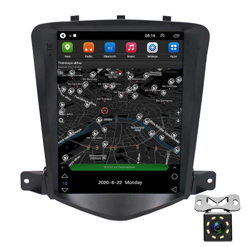For Chevrolet Cruze 9.7 inch Navigation Integrated Machine, Style: Standard+8 Light Camera(2+32G)