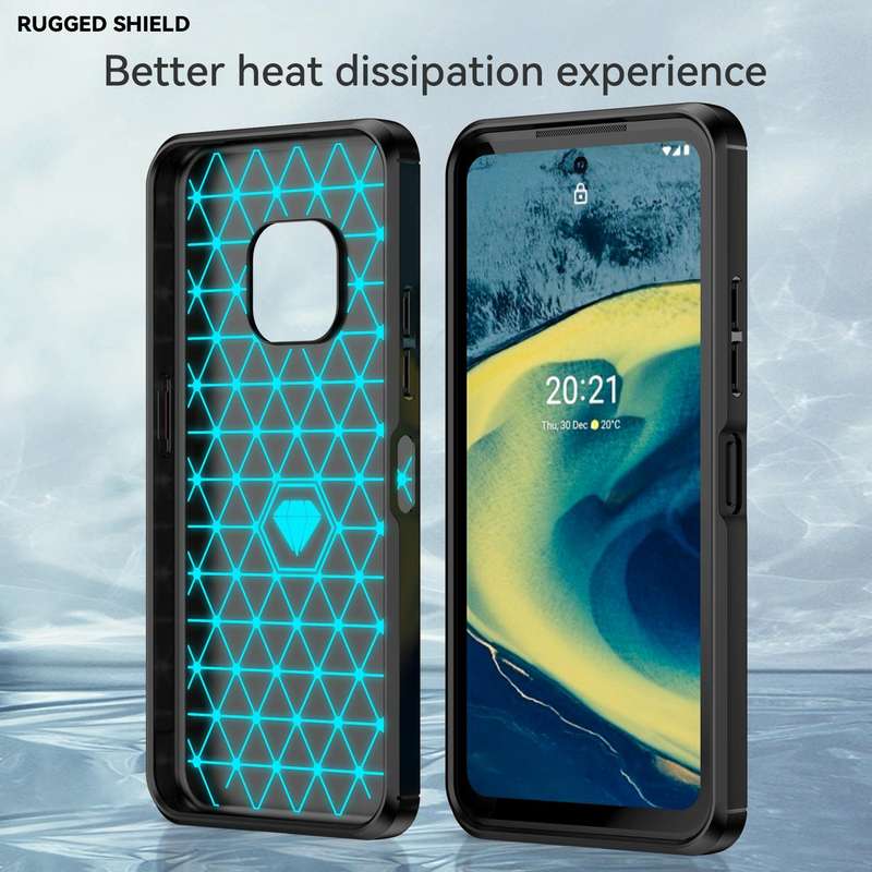 For Nokia XR20 Brushed Texture Carbon Fiber TPU Phone Case(Black)