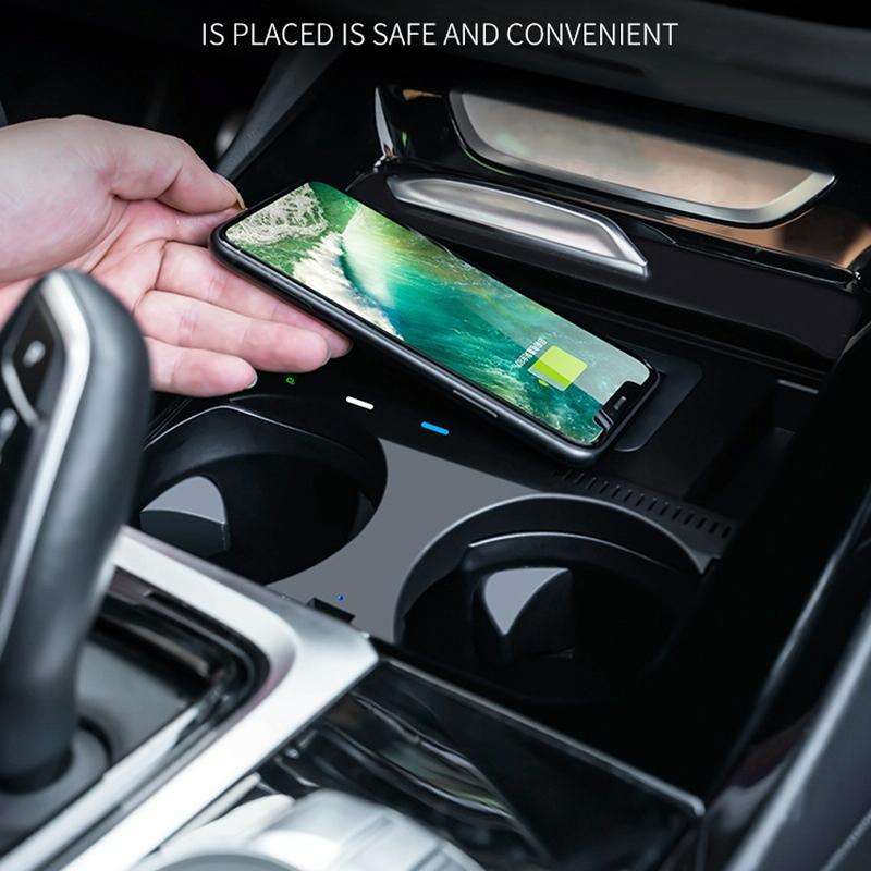 HFC-1015 Car Qi Standard Wireless Charger 10W Quick Charging for BMW X3 2018-2021, Left and Right...