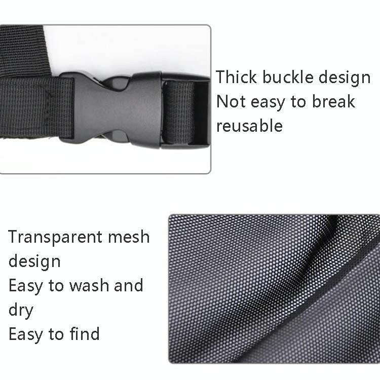 Car Storage Network Pocket Car Roof Seating Room Mesh Folding Hanging Bag, Style: Single Layer(Red)