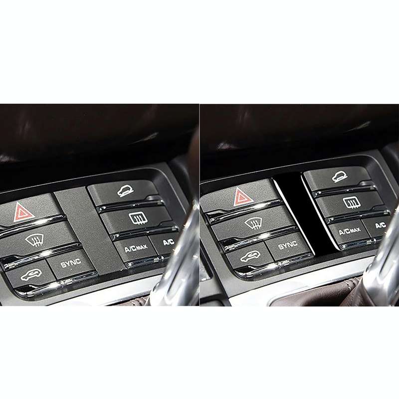 For Porsche Macan 2014-2021 Car Gear Button Decorative Sticker, Left and Right Drive Universal (B...