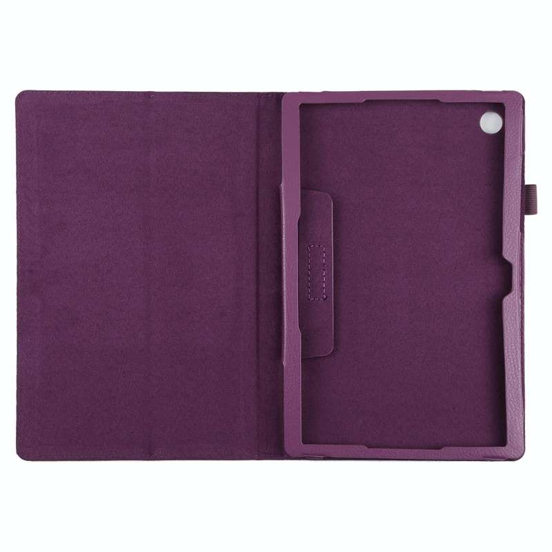 For Samsung Galaxy Tab A8 10.5 2021 Litchi Texture Solid Color Leather Tablet Case(Purple)