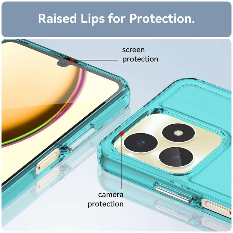 For Realme C51 Candy Series TPU Phone Case(Transparent Blue)