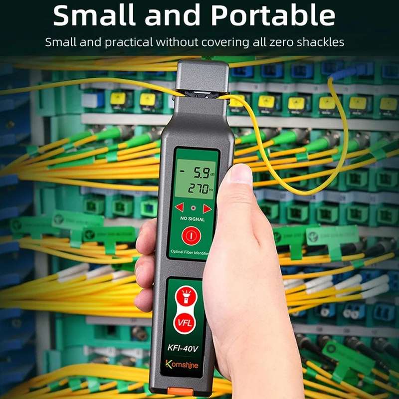 Komshine Fiber Optic Identifier Optical Cable Signal Direction Identifier With VFL Red Light 10mW...