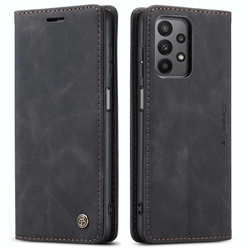For Samsung Galaxy A23 CaseMe 013 Multifunctional Horizontal Flip Leather Phone Case(Black)