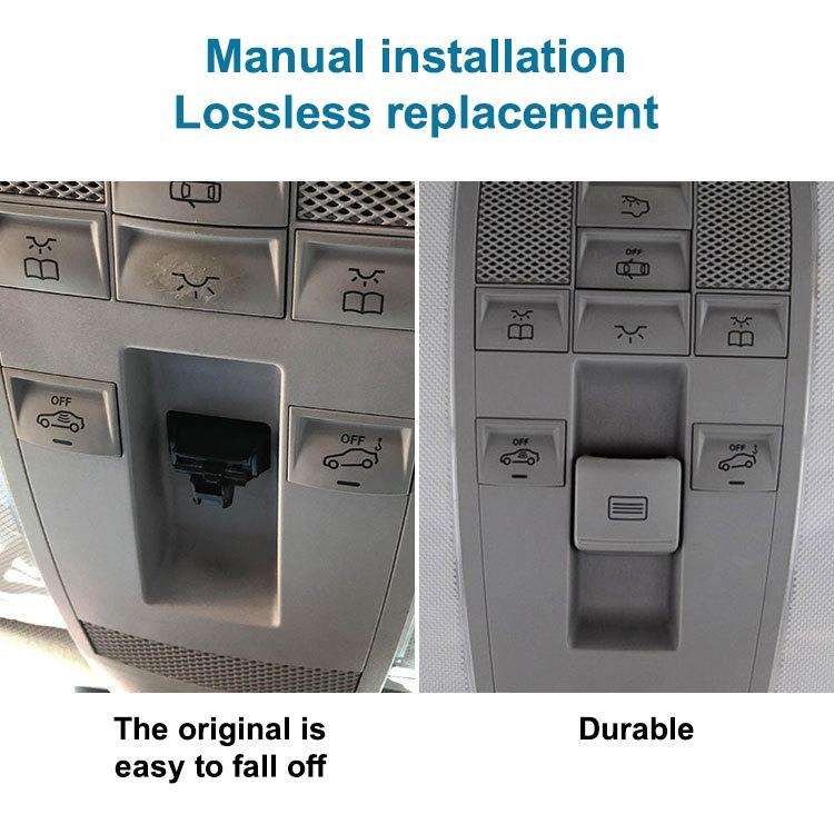 Car Sunroof Switch Button Dome Light Button for Mercedes-Benz W204 / X204 2008-2015(Grey White)