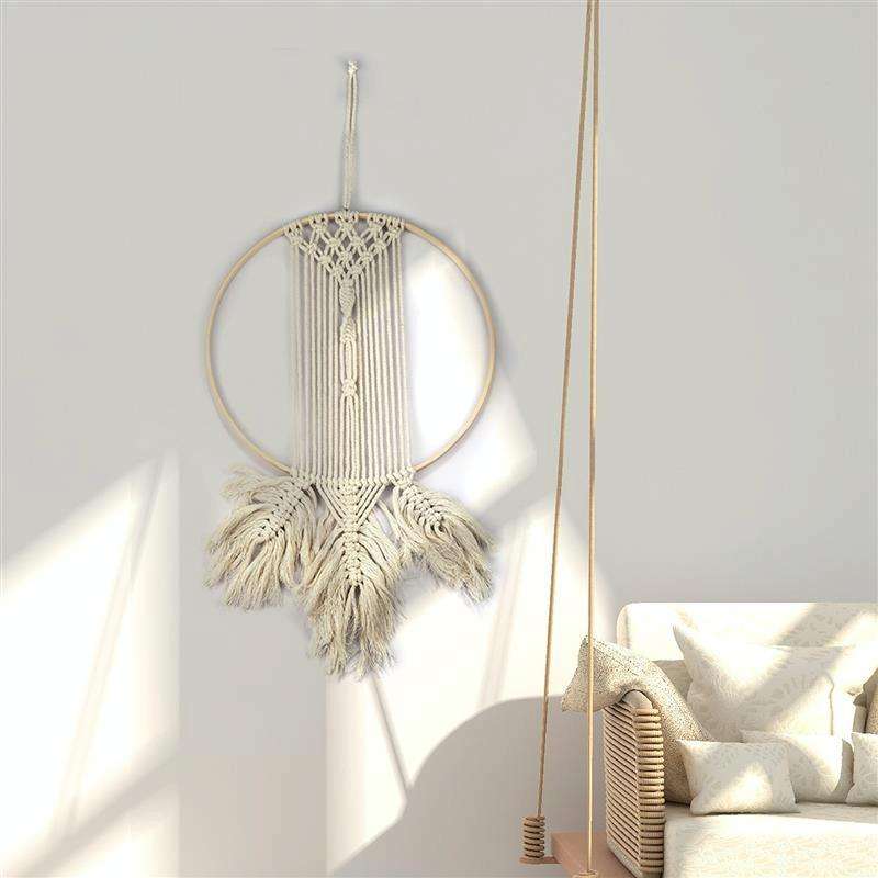 10 PCS Bamboo Circle Fan Frame Dream Catcher Making Circle Material, Size: 20cm(With 6mm Hole)