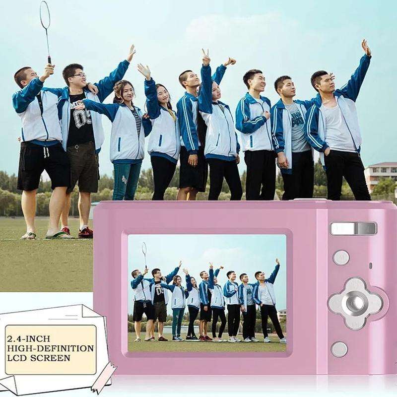 2.4-inch TFT Color Screen HD Digital Camera Portable Travel 8X Zoom Smart Camera(Silver Standard)