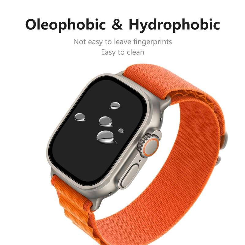 For Apple Watch Ultra 49mm 2pcs ENKAY 9H Full Cover Tempered Glass Watch Film