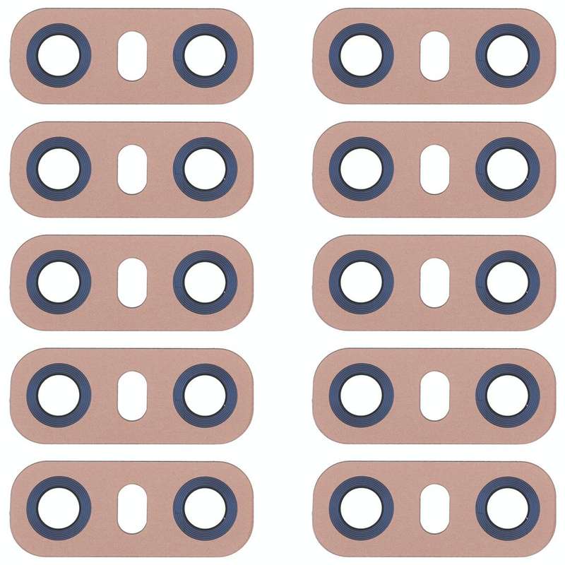 10 PCS Back Camera Lens with Adhesive for LG G6 H870/H871/H872/ LS993(Gold)
