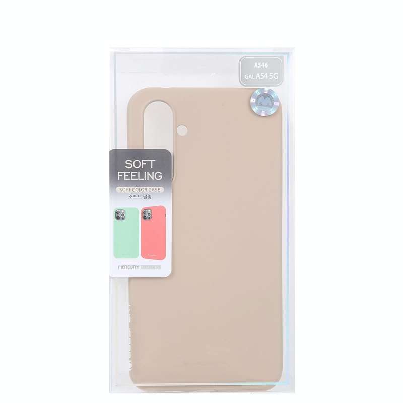 For Samsung Galaxy A54 5G GOOSPERY SOFT FEELING Liquid TPU Soft Phone Case (Apricot)