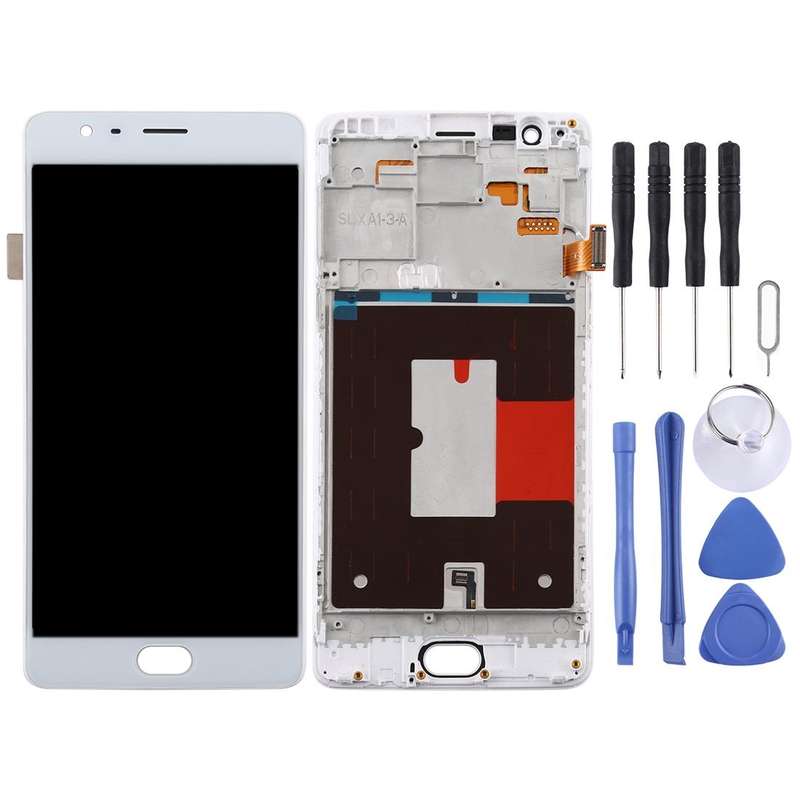 For OnePlus 3 / 3T A3000 A3010 TFT Material LCD Screen and Digitizer Full Assembly with Frame (Wh...