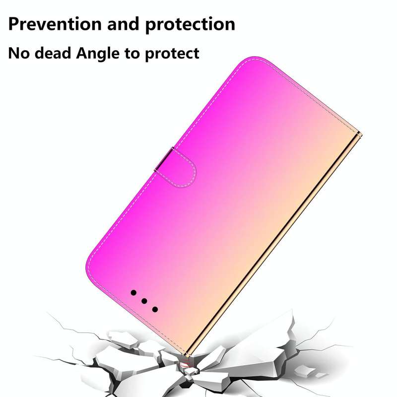 For OPPO Reno8 Pro Imitated Mirror Surface Flip Leather Phone Case(Gradient Color)