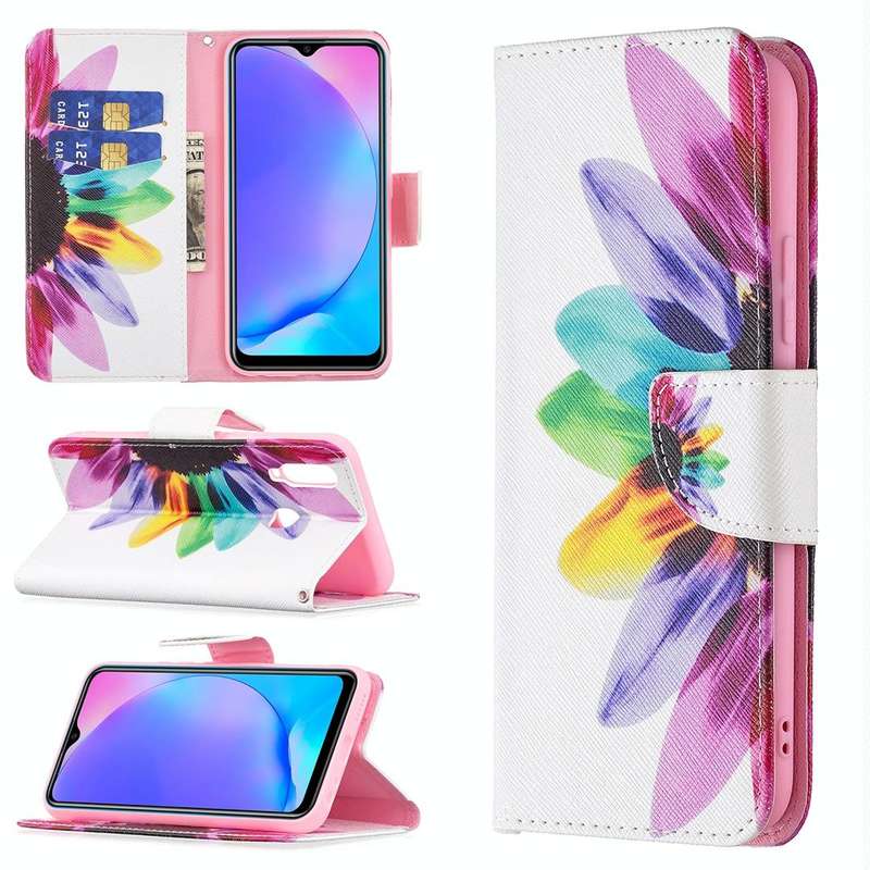 For vivo Y11 / Y15 / Y12 / Y17 Colored Drawing Pattern Horizontal Flip Leather Case with Holder &...