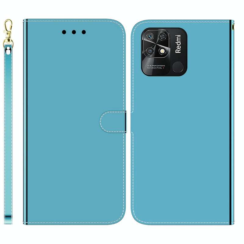 For Xiaomi Redmi 10C Imitated Mirror Surface Horizontal Flip Leather Phone Case(Blue)