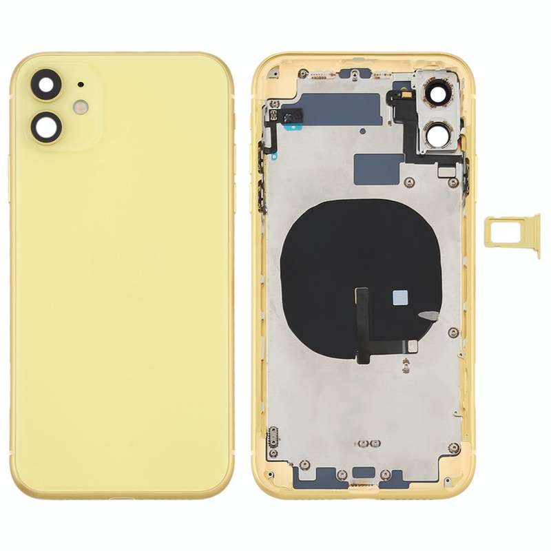 Battery Back Cover (with Side Keys & Card Tray & Power + Volume Flex Cable & Wireless Charging Mo...