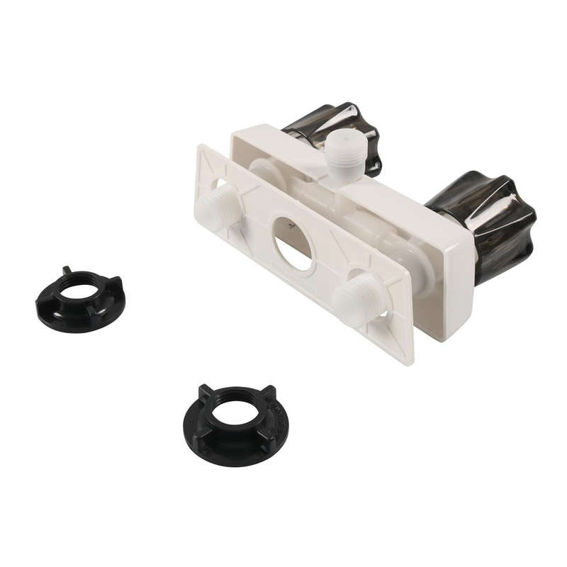 A7616-01 Dual Knob RV Shower Faucet Valve Diverter(Brown)