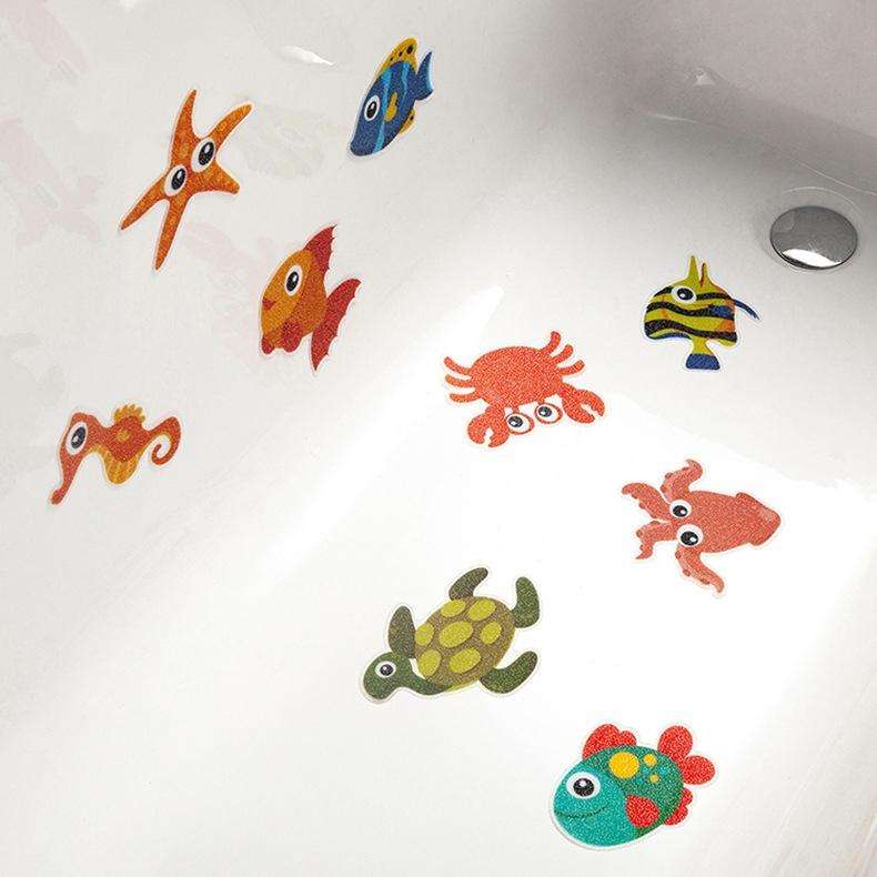 PEVA Non-slip Sticker Bathroom Bathtub Cartoon Non-slip Sticker, Model: 9 Sea Creatures