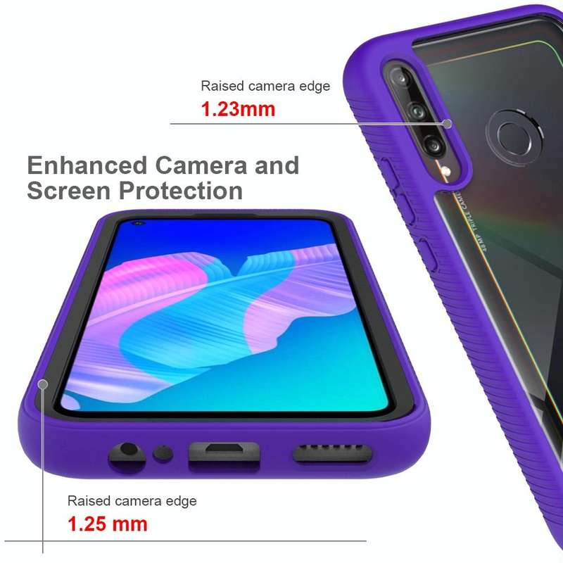For Huawei Y7p Starry Sky Solid Color Series Shockproof PC + TPU Protective Case(Purple)