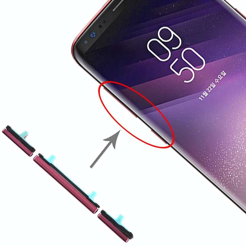 For Galaxy S8 / Galaxy S8+ 10 Set Side Keys(Red)