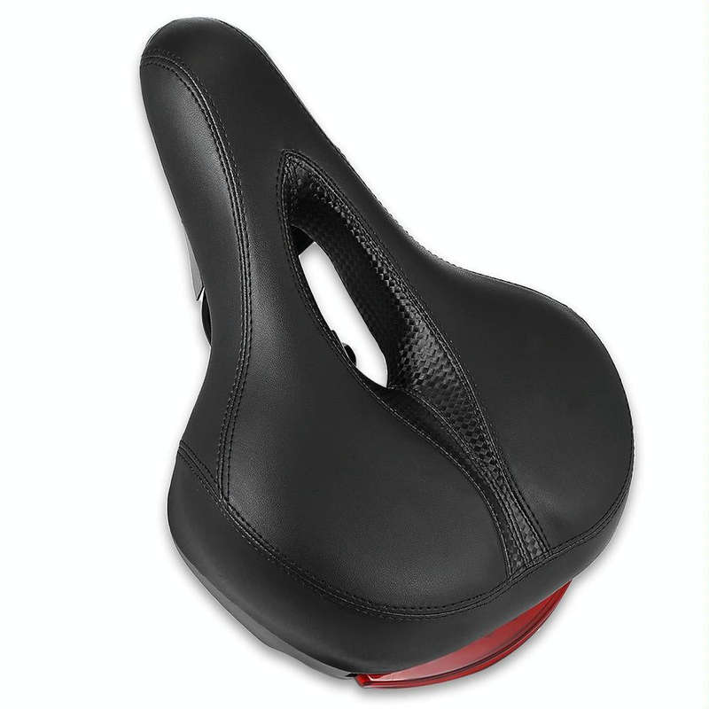 Bicycle Cushion With Lamp Bicycle Saddle Mountain Bike Saddle(Black)