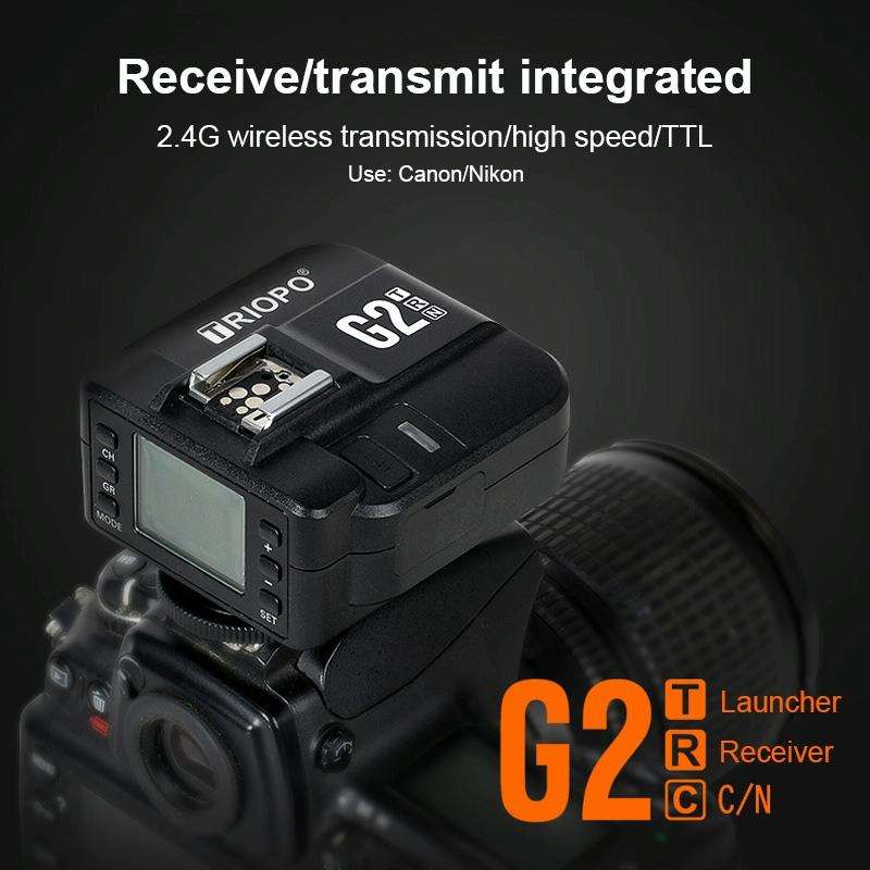 TRIOPO G2 Wireless Flash Trigger 2.4G Receiving / Transmitting Dual Purpose TTL High-speed Trigge...