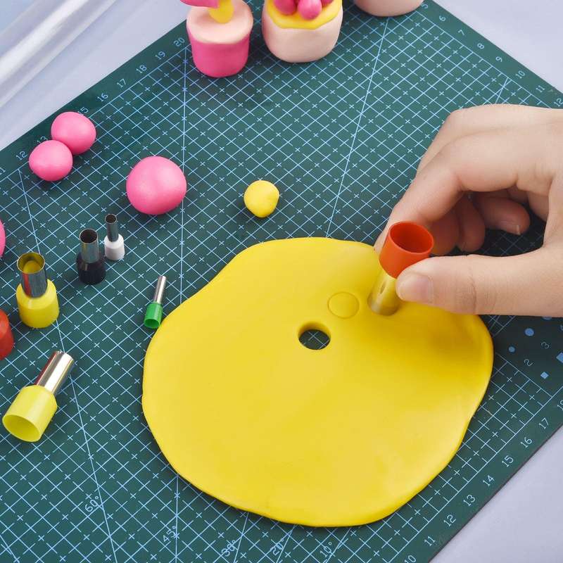 40 In 1 Clay Cutters Earring Hole Hollow Round Make Pottery Tools(Colorful)