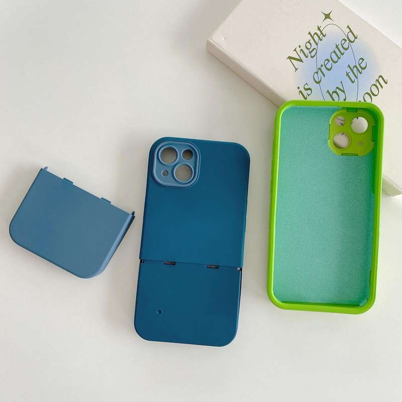 For iPhone 14 Plus 3 in 1 Liquid Silicone Phone Case(Light Purple)