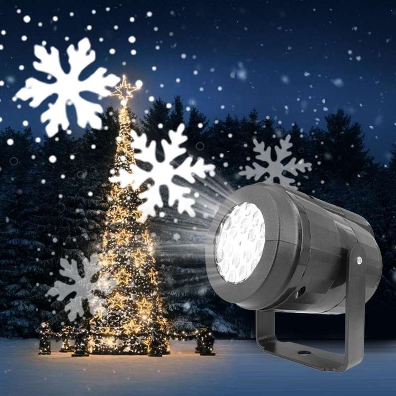KD-1001 LED Rotatable Christmas Decoration Snowflake Projector Light, Specification: AU Plug