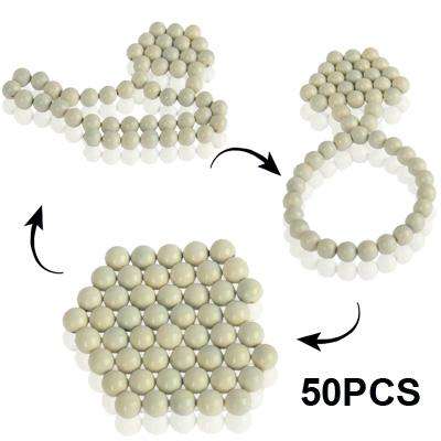 DIY Magic Puzzle / Buckyballs Magnet Balls with 50pcs Magnet Balls (Beige)