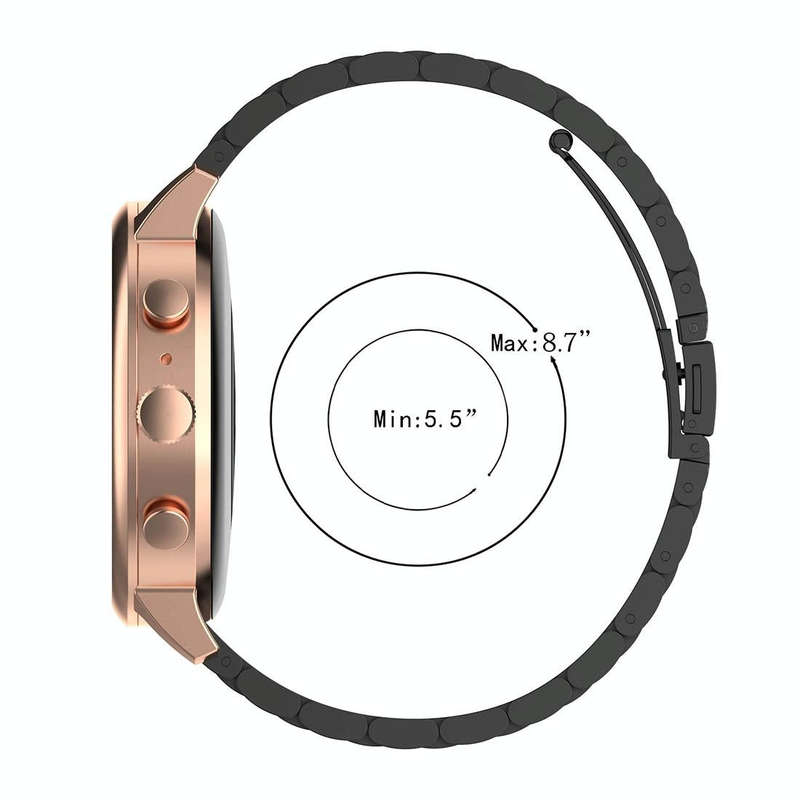 18mm Steel Wrist Strap Watch Band for Fossil Female Sport / Charter HR / Gen 4 Q Venture HR(Silver)